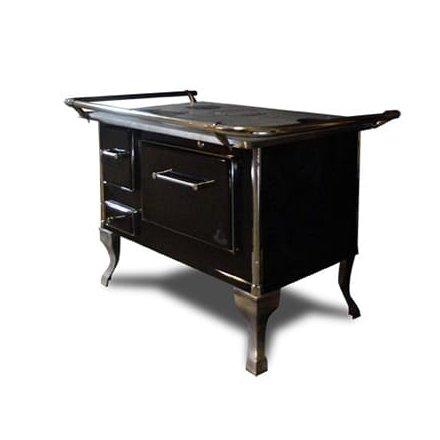 COCINA A LEÑA KRIEGER 56X80 NEGRA