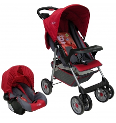 COCHE BEBESIT E1001R TRAVEL ROJO