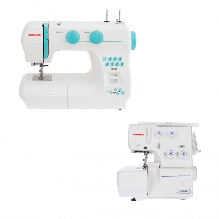 MAQUINA DE COSER JANOME KIT 3008+8002D