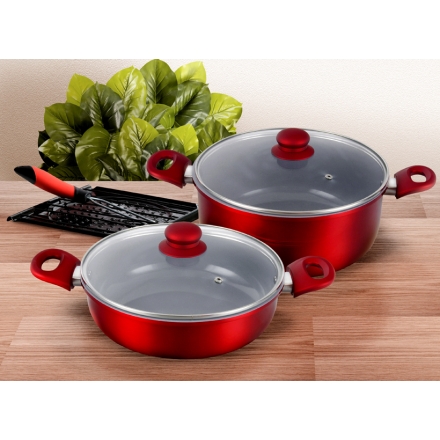 BATERIA DE COCINA DORAL 5 PZAS ALUMINIO TITANIO