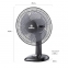 VENTILADOR MADEMSA DFM12 12" SOBREMESA