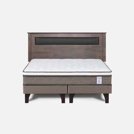 CAMA ROSEN NEW STYLE 6 2 PL. BD RESPALDO FERRARA GRIS