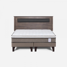 CAMA ROSEN NEW STYLE 6 2 PL. BD RESPALDO FERRARA GRIS